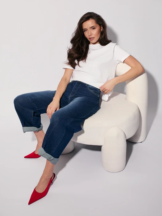 JEANSY DENIM BALLOON PRZECIERANE