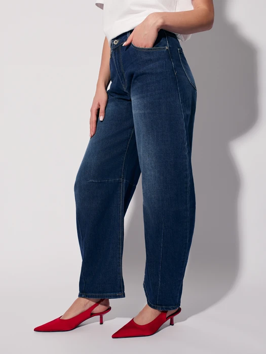 JEANSY DENIM BALLOON PRZECIERANE