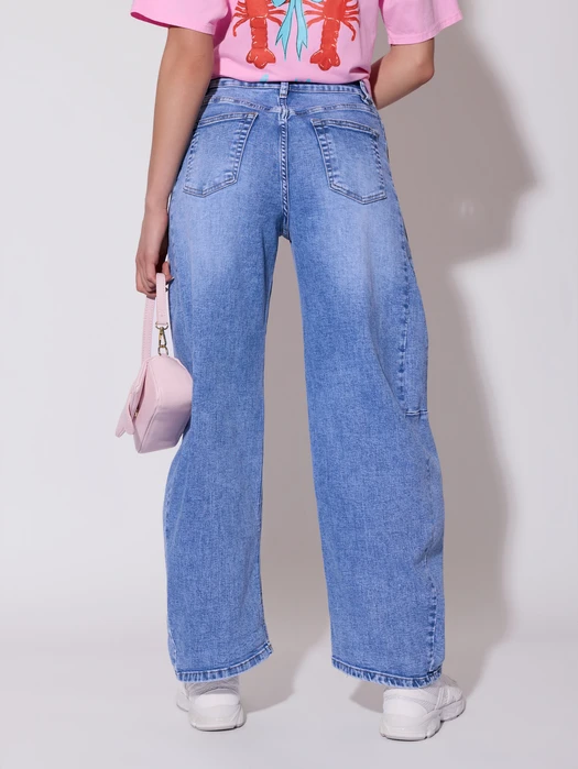 JEANSY BALLOON Z PRZESZYCIAMI PO BOKACH