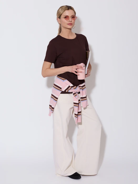 JEANSY Z PROSTĄ NOGAWKĄ ECRU